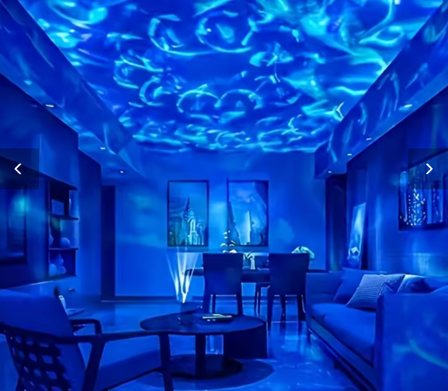 LunaWave - Effet vague d'eau LED dans un salon